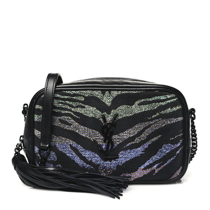 Saint Laurent Canvas Calfskin Metallic Tiger Print Monogram Mini Lou Camera Bag Multicolor 1 of 11