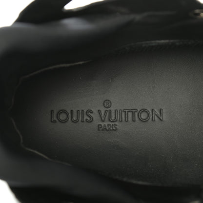 Louis Vuitton Suede Calfskin Crocodile Embossed Damier Graphite Mens Kick Off High Top Sneakers 9.5 Black 6 of 8