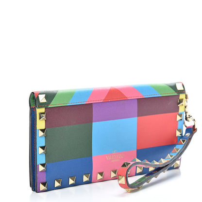 Valentino Garavani Vitello 1973 Rockstud Wristlet Wallet Multicolor 2 of 10