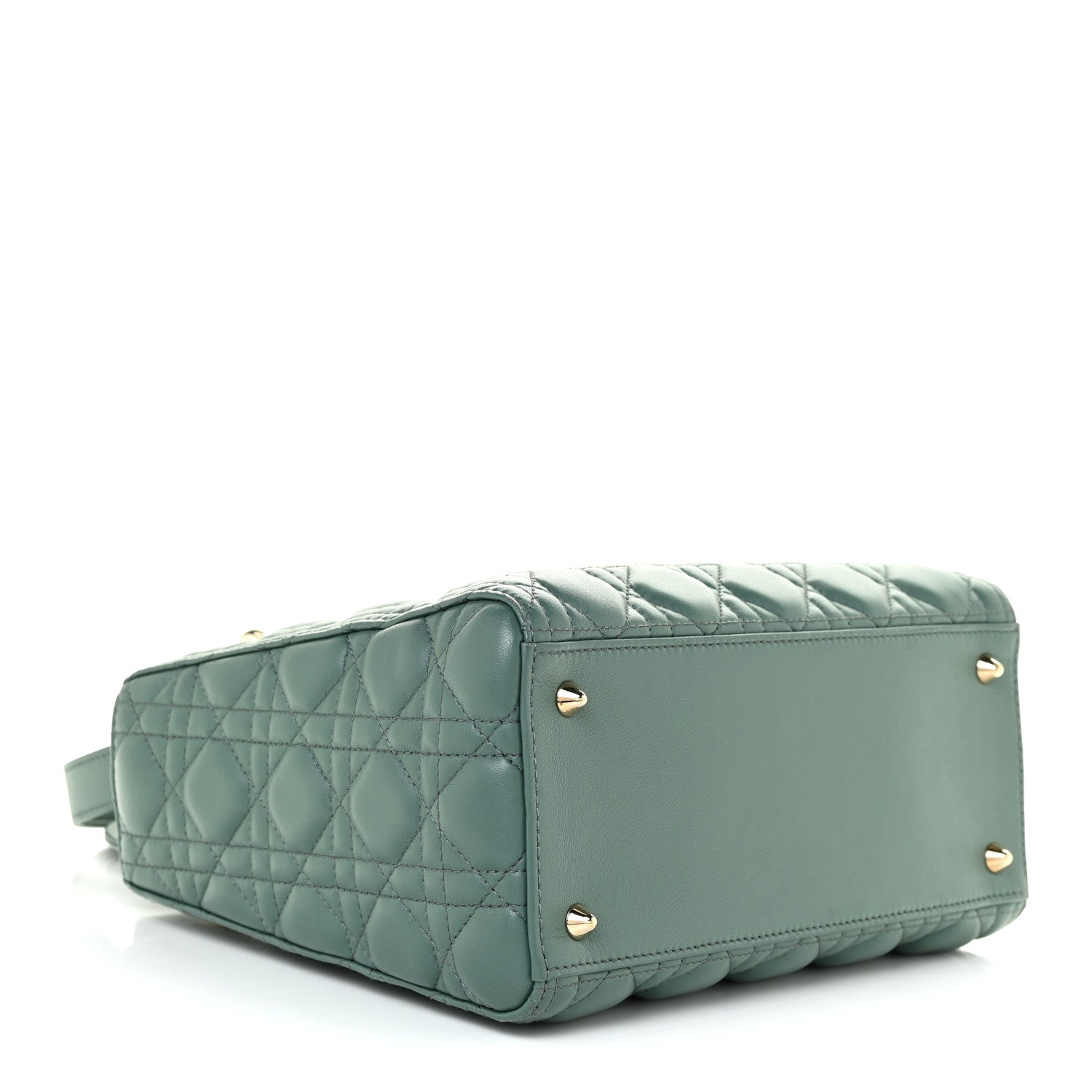 Christian Dior Lambskin Cannage Medium Lady Dior Orage 4 of 13