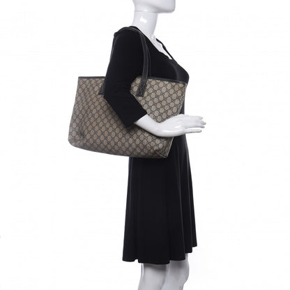 Gucci GG Supreme Monogram Medium Zippered Shopping Tote Navy 2 of 10