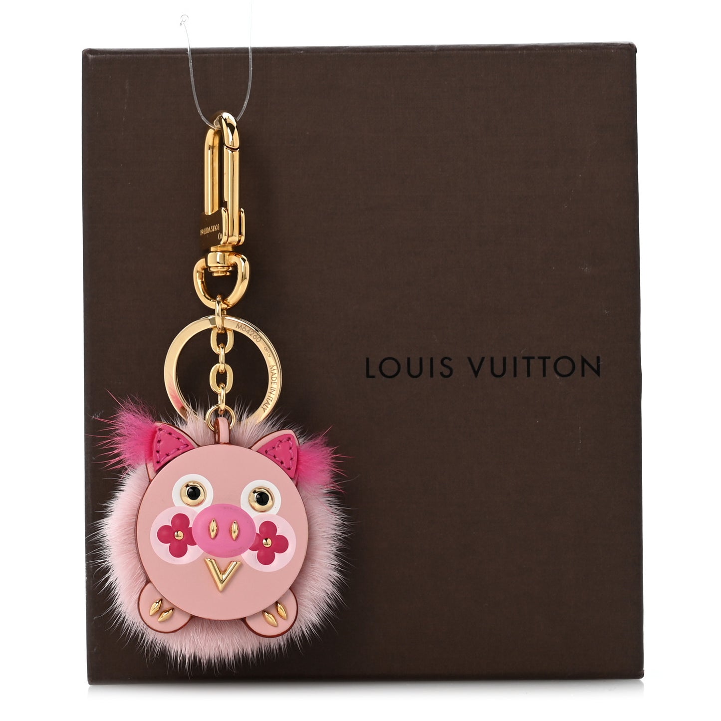 Calfskin Mink Fur Wild Pig Bag Charm Key Holder