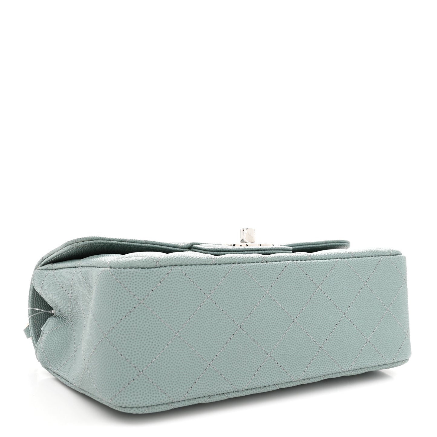 Caviar Quilted Mini Rectangular Flap Green