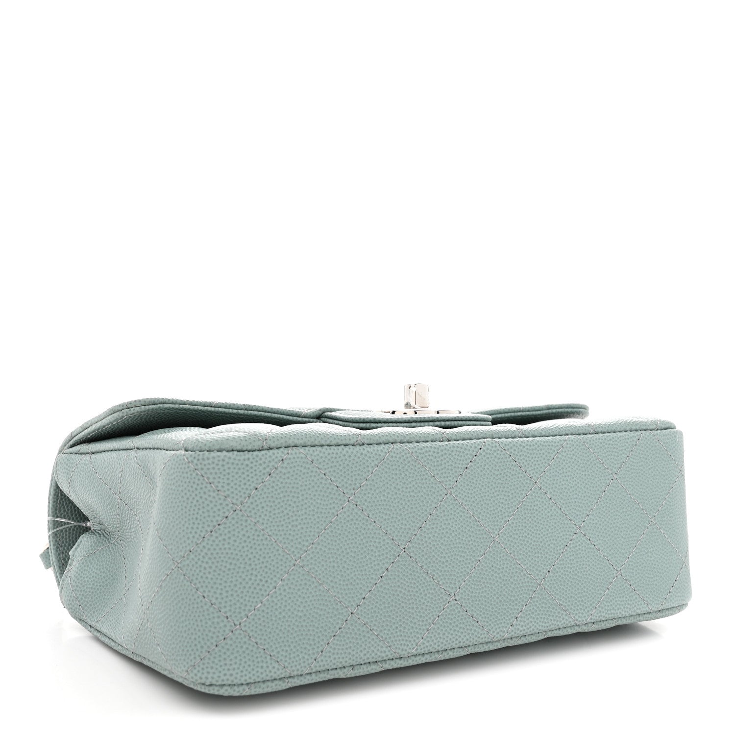 Chanel Caviar Quilted Mini Rectangular Flap Green 4 of 10