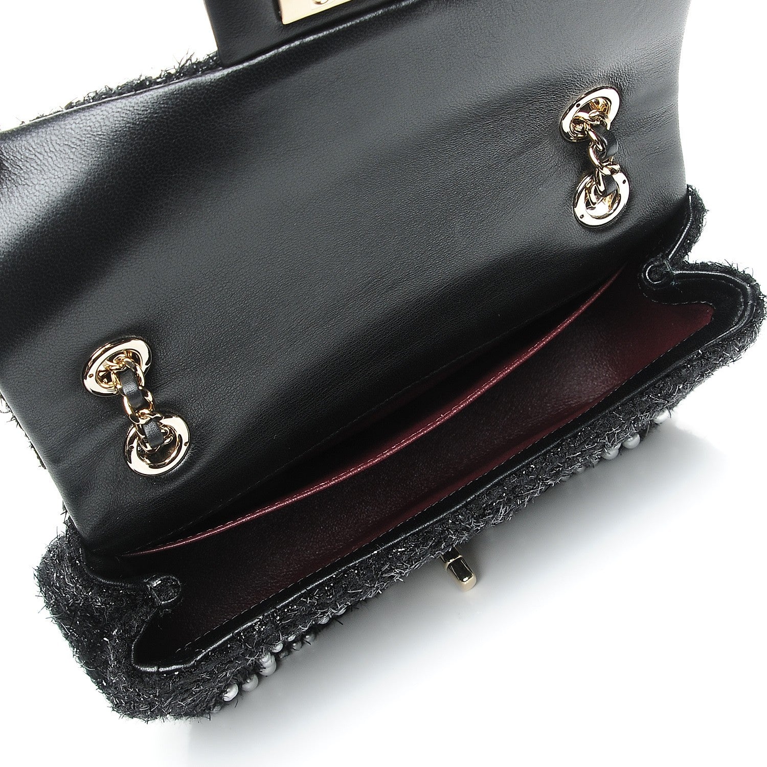 Chanel Tweed Pearl Small Cosmos Flap Black 5 of 8