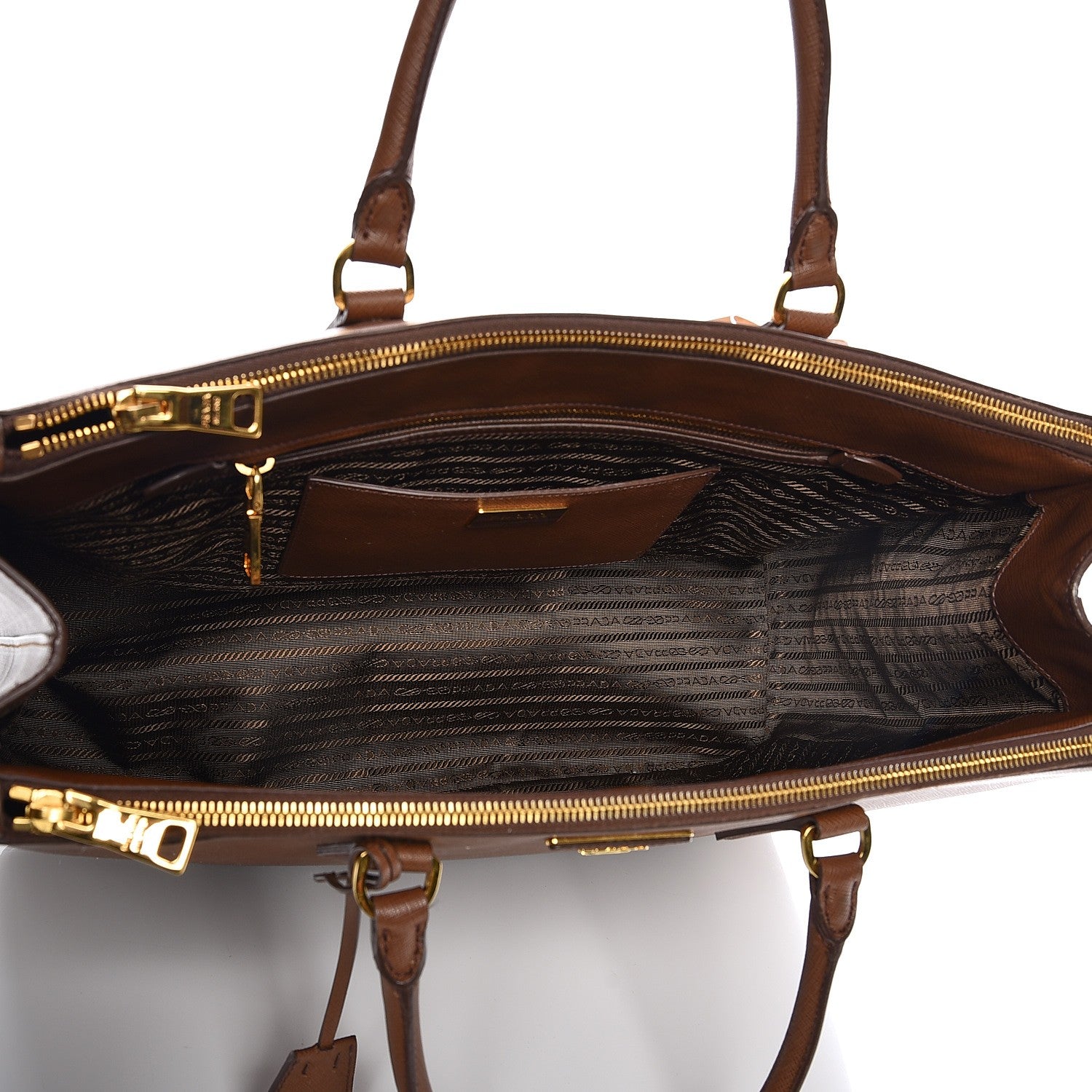 Prada Saffiano Lux Extra Large Galleria Double Zip Tote Cannella 5 of 13