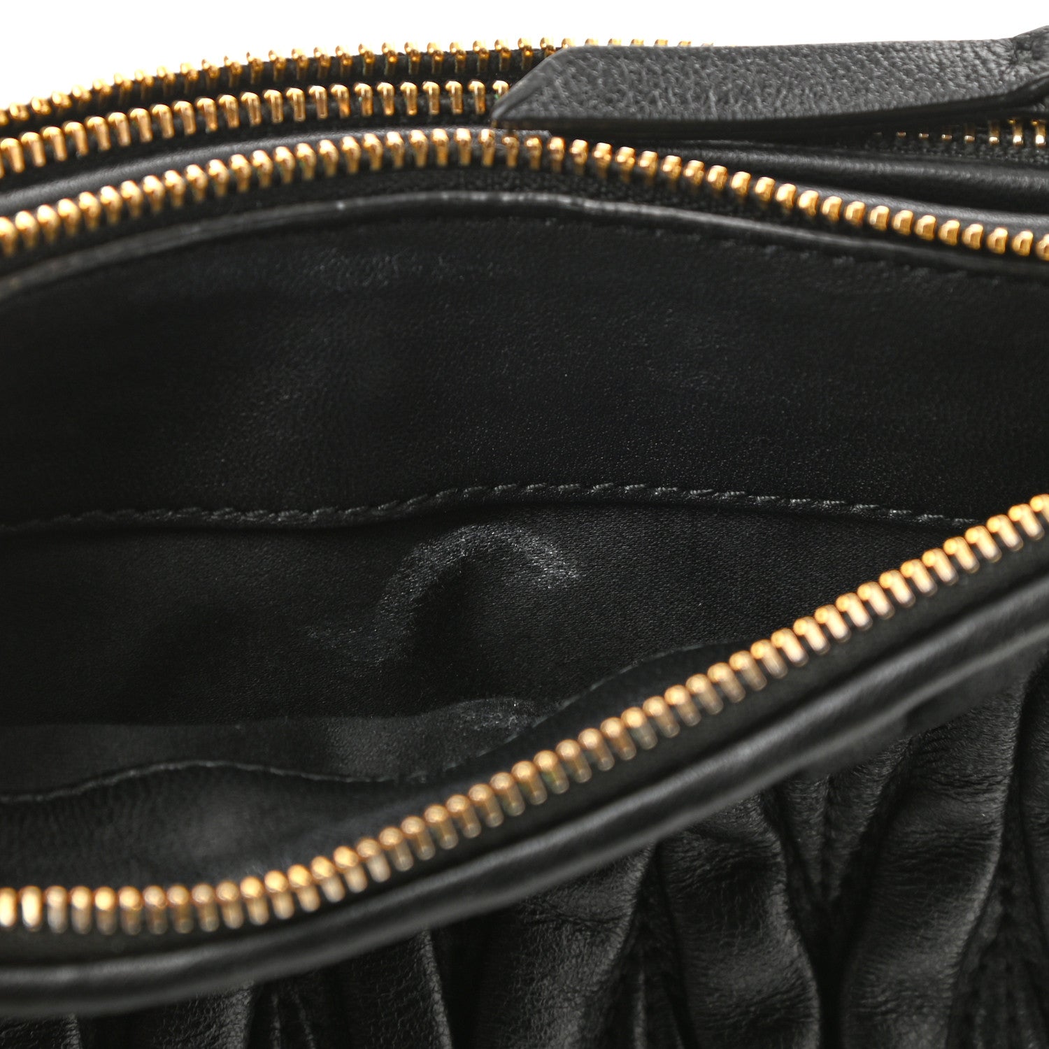 Miu Miu Nappa Matelasse Double Zip Crossbody Black 7 of 11