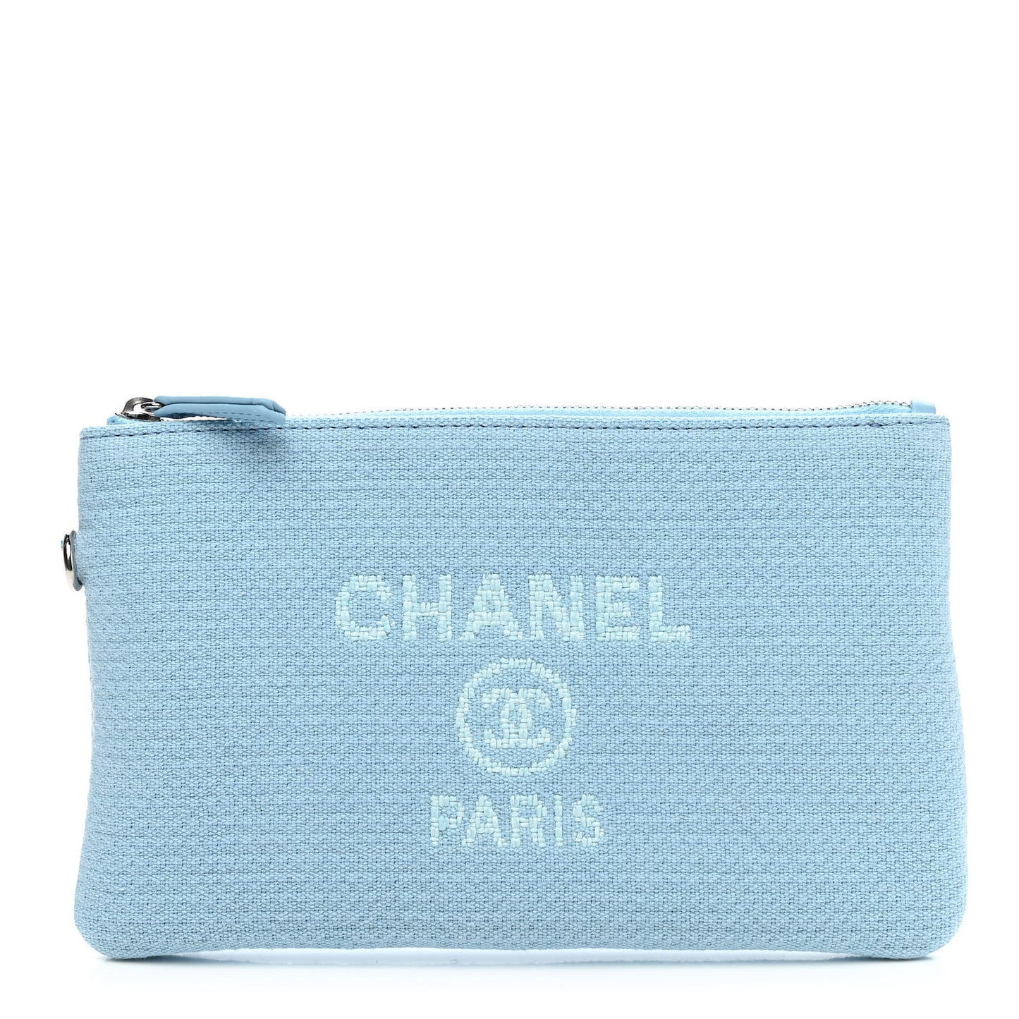 Mixed Fibers Small Deauville Pouch Blue
