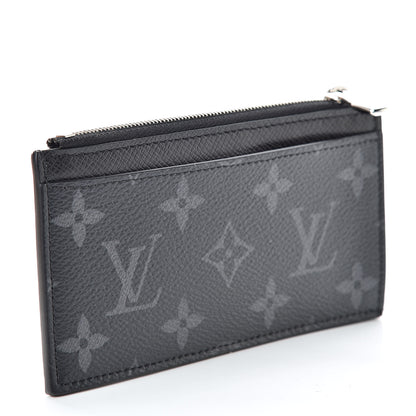 Louis Vuitton Monogram Eclipse Taiga Coin Card Holder 3 of 7