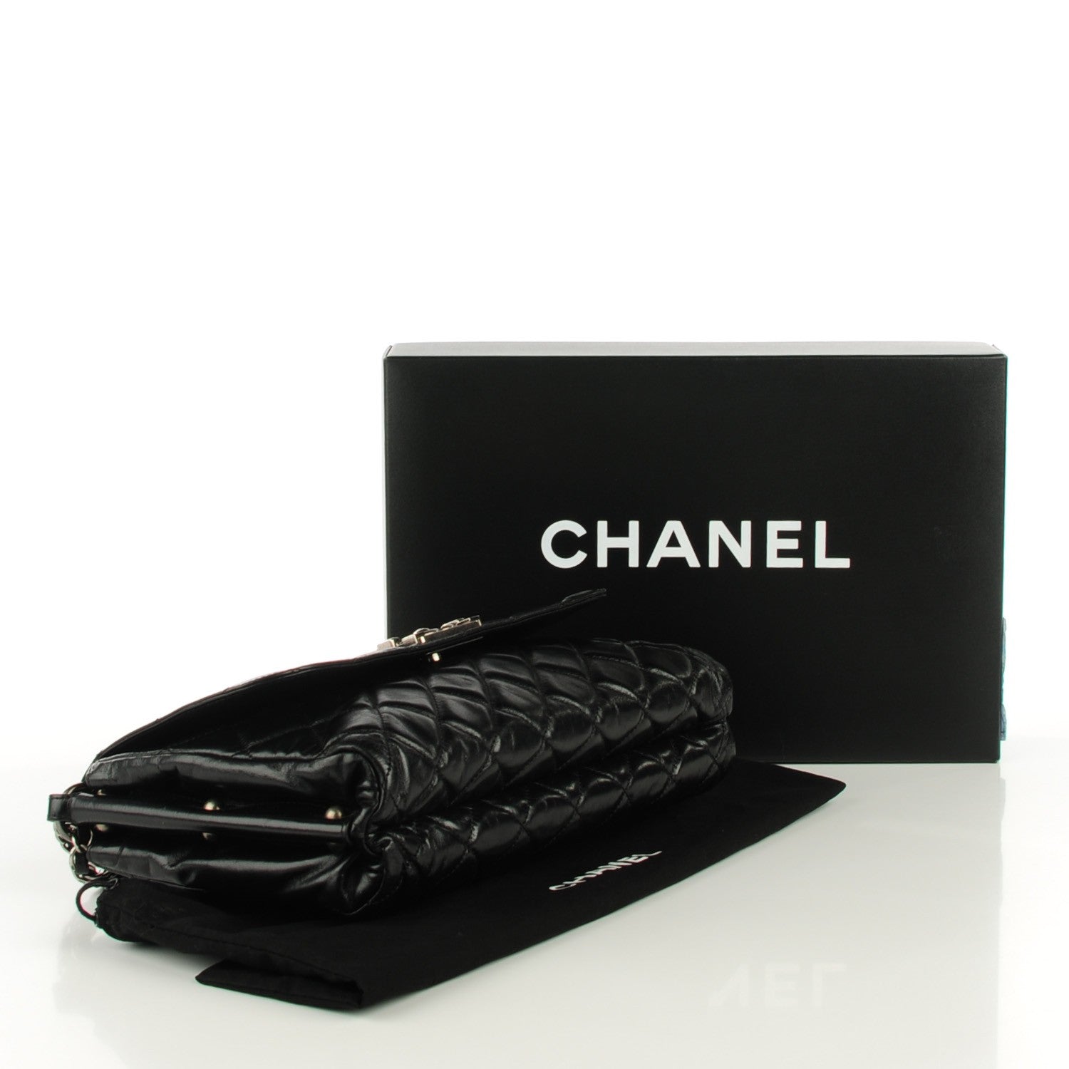 Chanel Glazed Calfskin Quilted Soft Boy Flap Black 4 of 8