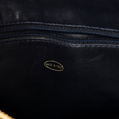 Chanel Lambskin Quilted Shoulder Bag Navy Blue 7 of 9