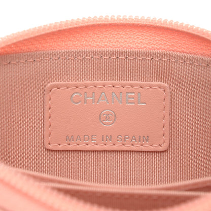 Chanel Caviar Timeless CC Zip Around Coin Purse Pink 6 of 6