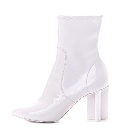 Louis Vuitton Patent Silhouette Ankle Boots 39 White 1 of 8