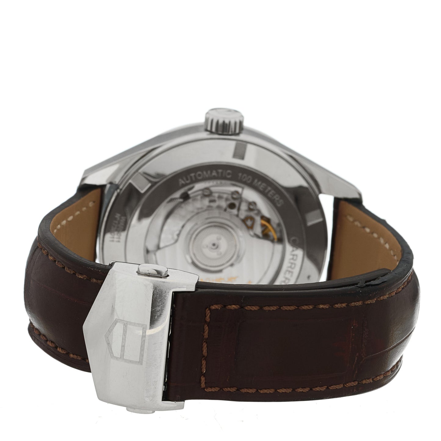 Stainless Steel Alligator 41mm Carrera Calibre 8 Automatic Watch Silver WAR5011