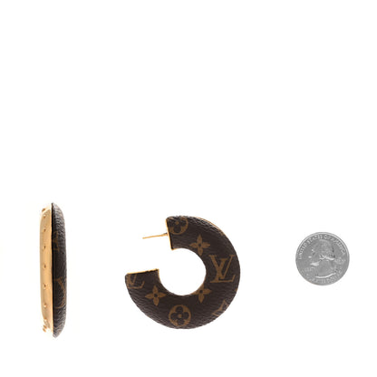 Louis Vuitton Monogram Wild Mini Hoop Earrings 2 of 4