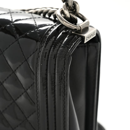 Chanel Patent Quilted Large Boy Flap Black 13 of 14