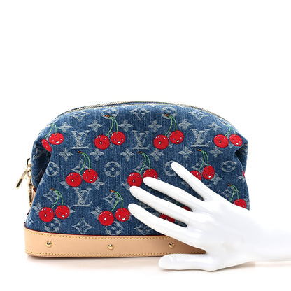 Louis Vuitton LV X TM Monogram Denim Cerises Cosmetic Pouch GM 2 of 7