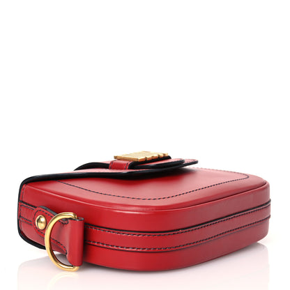 Christian Dior Calfskin D Fence Saddle Bag Black Red 4 of 16