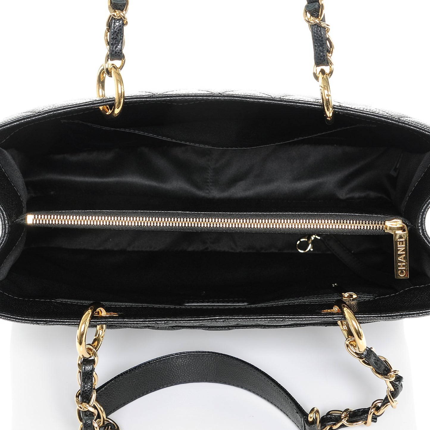Caviar Quilted Grand Shopping Tote GST Black