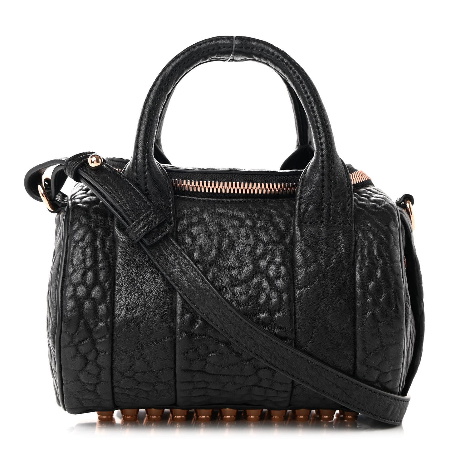 Pebbled Lambskin Rockie Black Rose Gold Hardware
