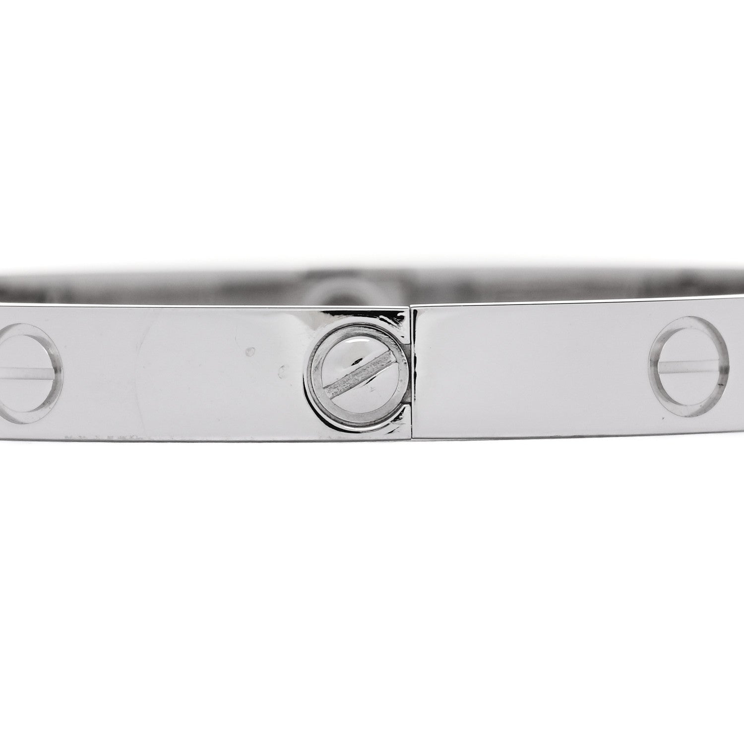 Cartier 18K White Gold 4 Diamond Love Bracelet 18 4 of 9