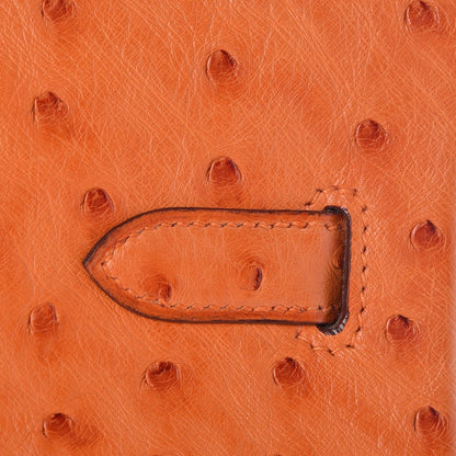 Hermes Ostrich Birkin 35 Orange 26 of 33