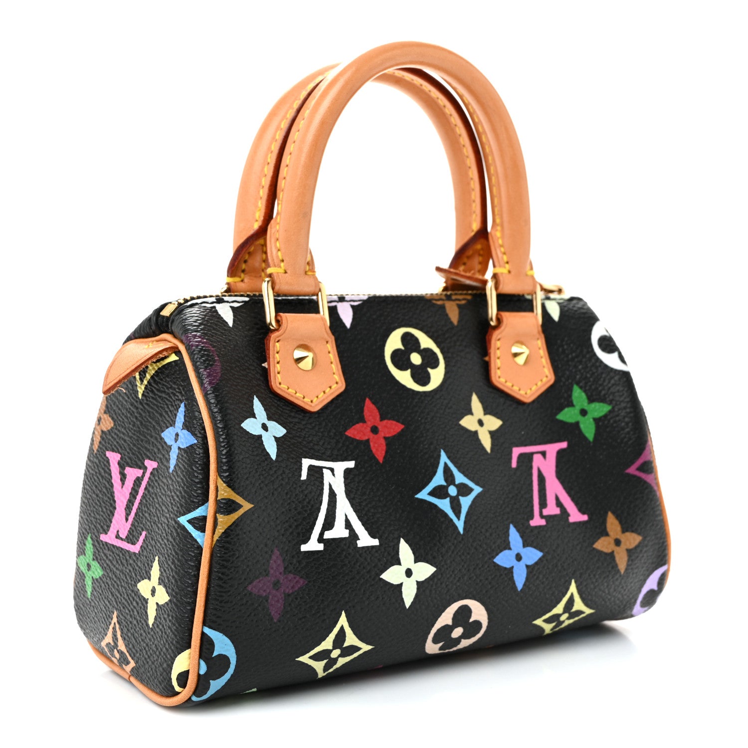 Louis Vuitton Monogram Multicolor Mini Sac HL Speedy Black 3 of 8