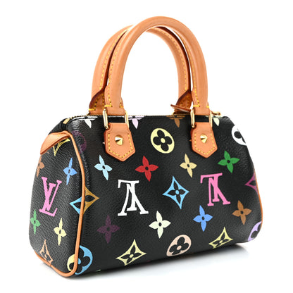Louis Vuitton Monogram Multicolor Mini Sac HL Speedy Black 3 of 8