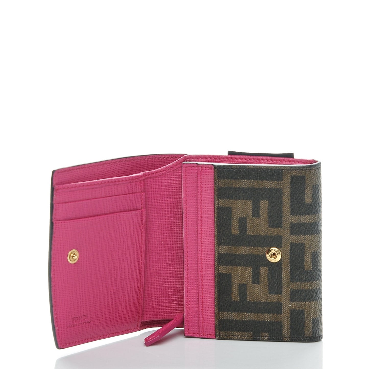 Zucca Small Flap Wallet Tobacco Fuchsia