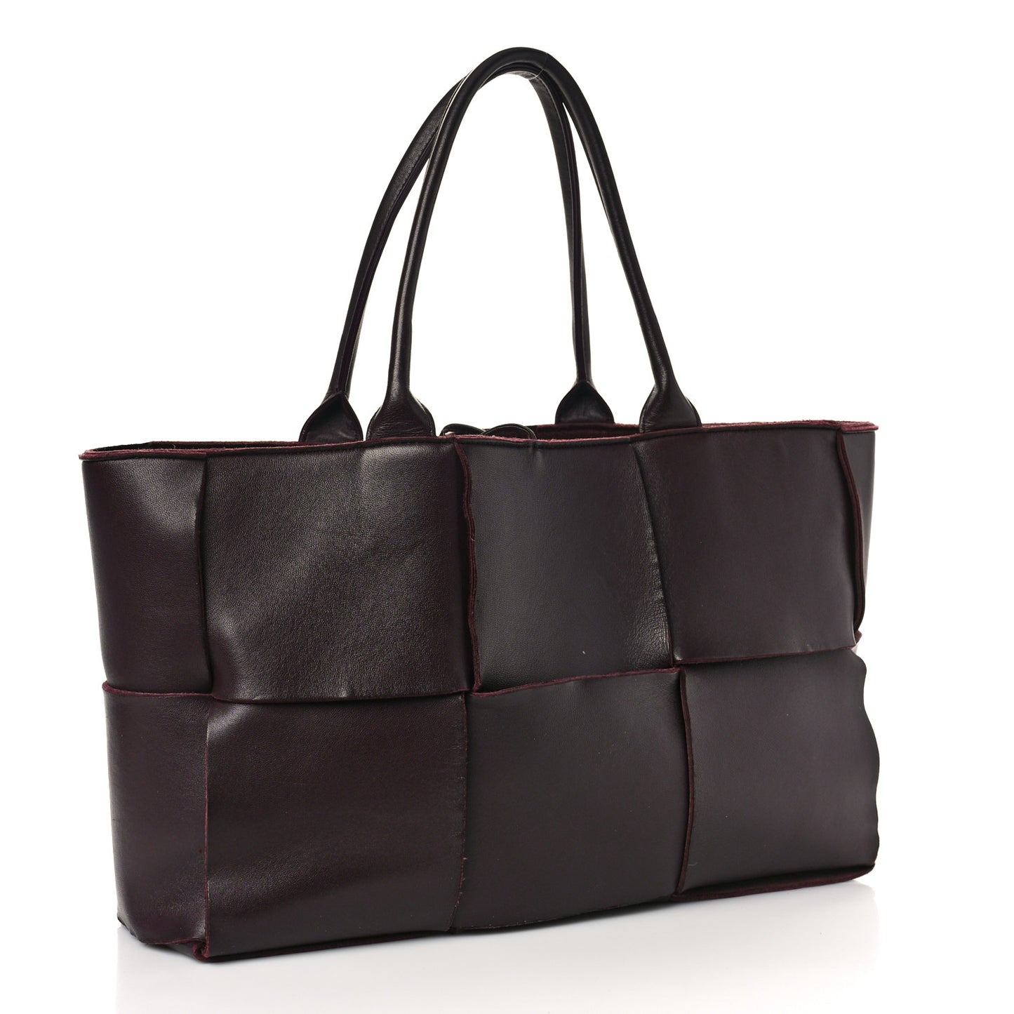 Nappa Maxi Intrecciato Medium Arco Tote Grape
