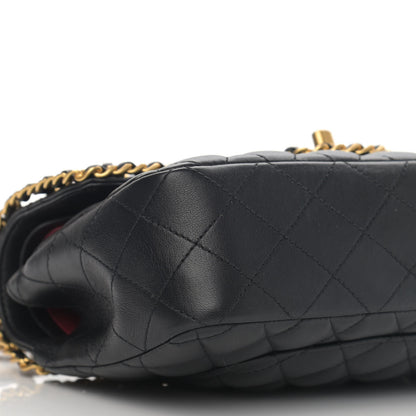Chanel Lambskin Timeless Classic Chained Double Flap Black 8 of 11