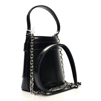 Givenchy Box Calfskin Micro Shark Lock Bucket Bag Black 3 of 10