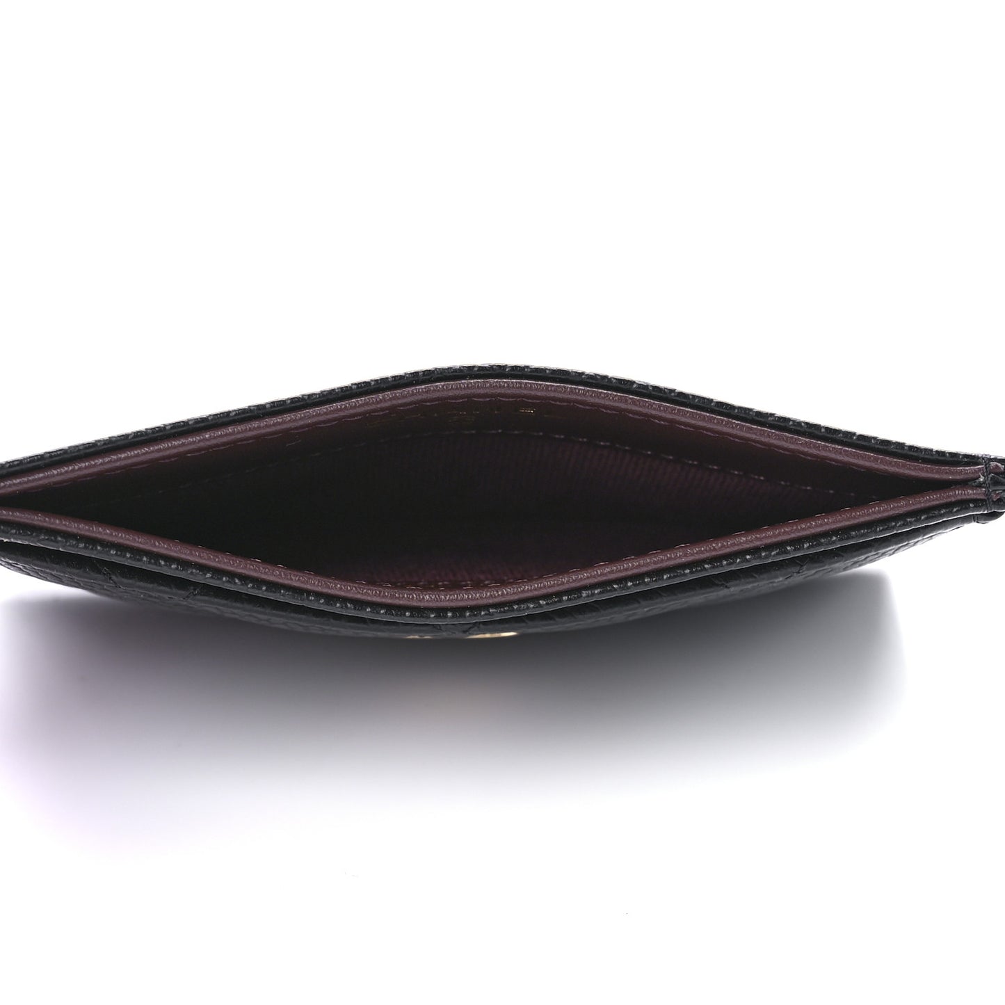 Caviar Quilted Card Holder Black