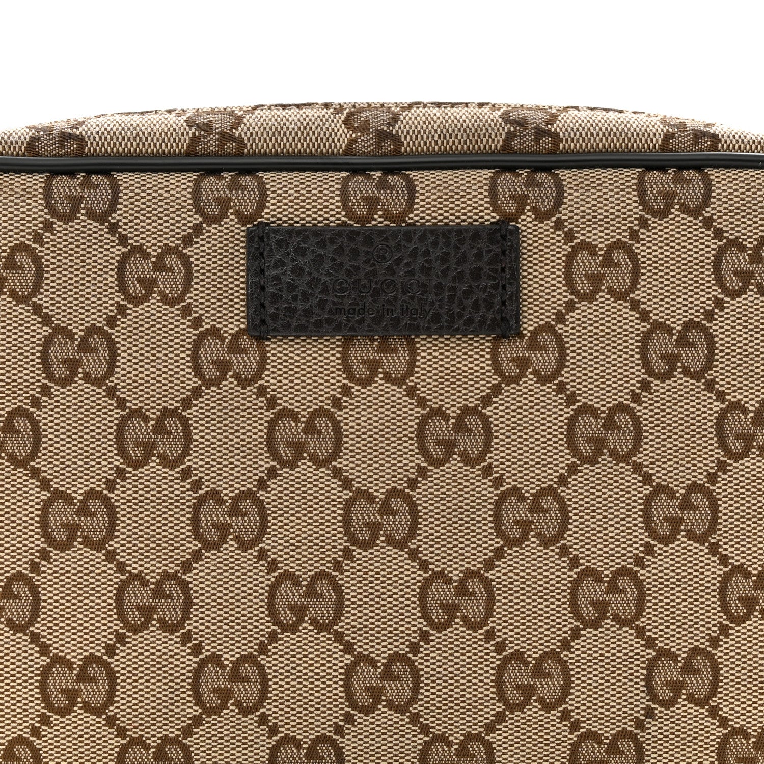 Gucci Monogram Dollar Calfskin Belt Bag Beige Ebony Testa di Moro Marrone Scuro 8 of 12