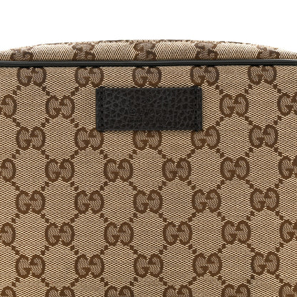 Gucci Monogram Dollar Calfskin Belt Bag Beige Ebony Testa di Moro Marrone Scuro 8 of 12