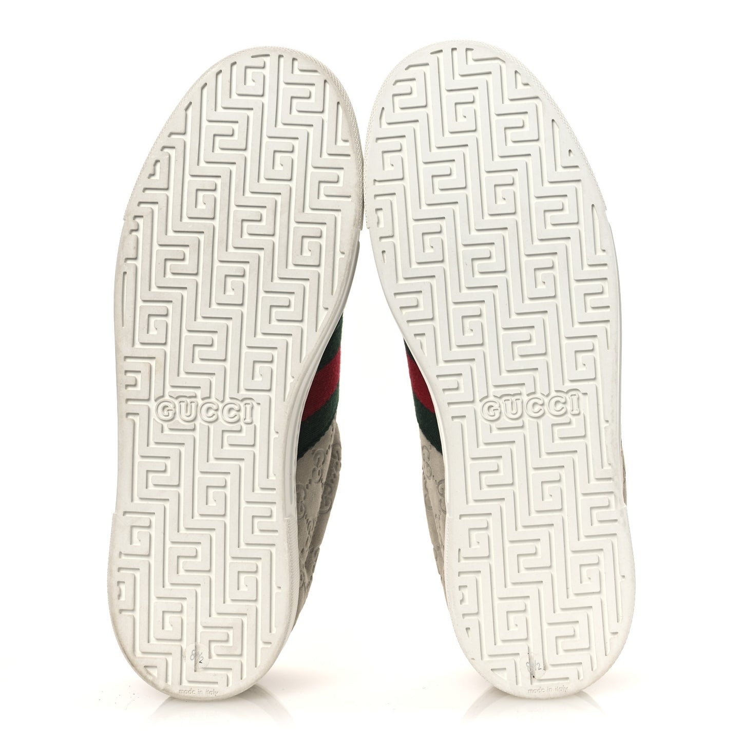 Suede GG Monogram Web Mens Ace Sneakers 8.5 Oatmeal