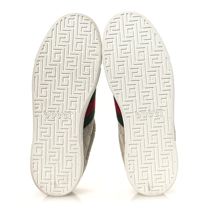 Gucci Suede GG Monogram Web Mens Ace Sneakers 8.5 Oatmeal 7 of 11