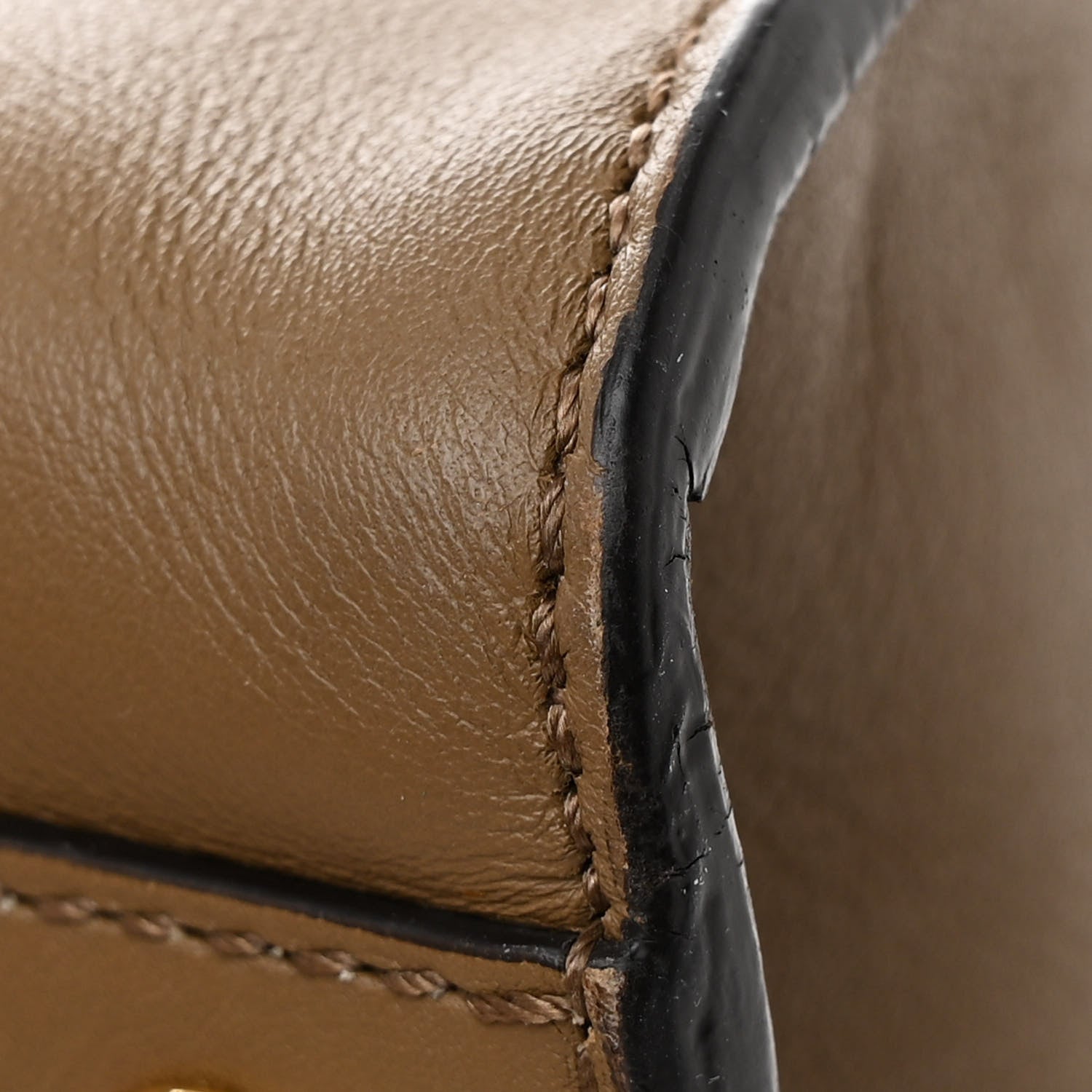 Fendi Vitello Seta Century Large Peekaboo X-Lite Fango Mandorlo 10 of 14
