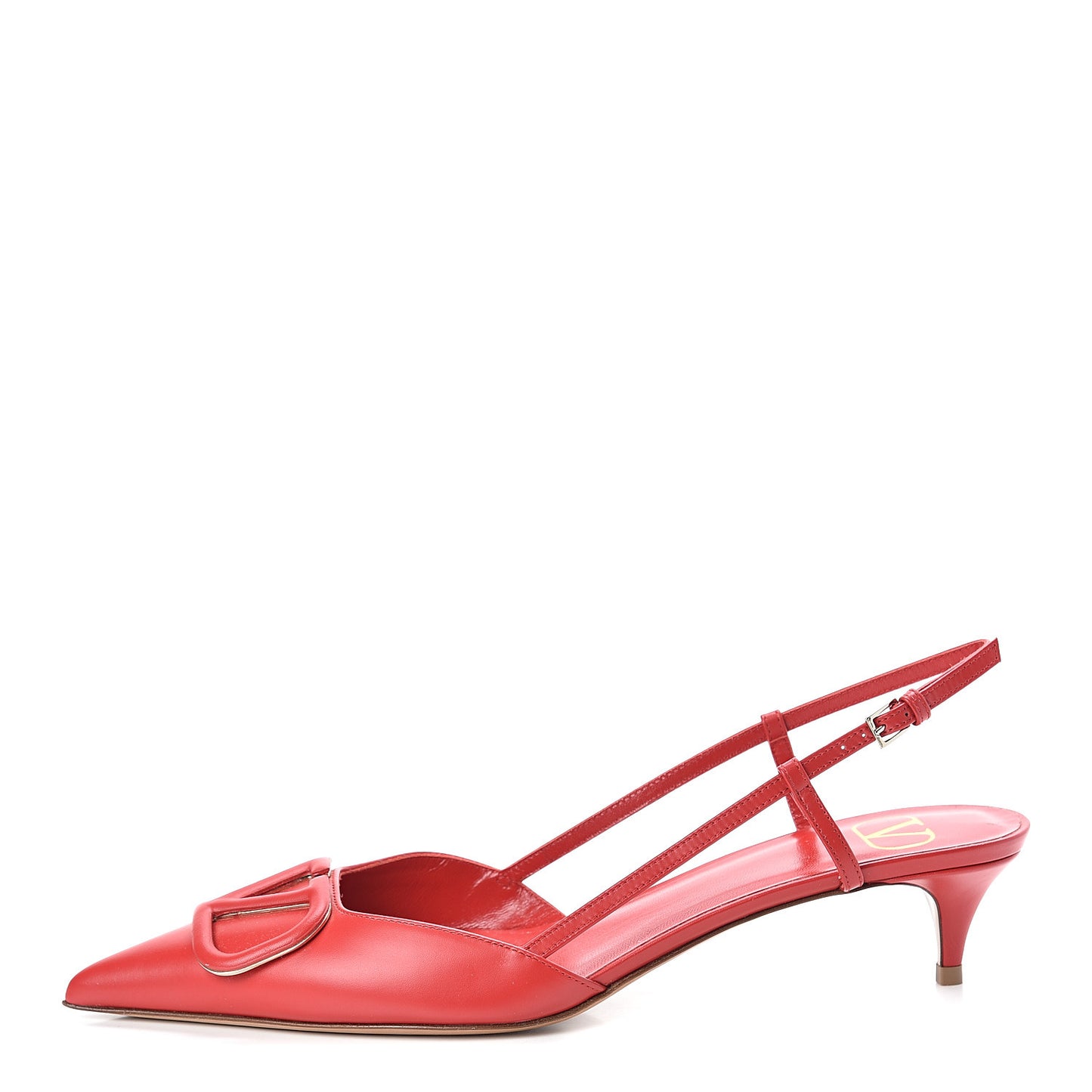 Calfskin Tonal Vlogo Slingback 40mm Pumps 39 Rouge Pur