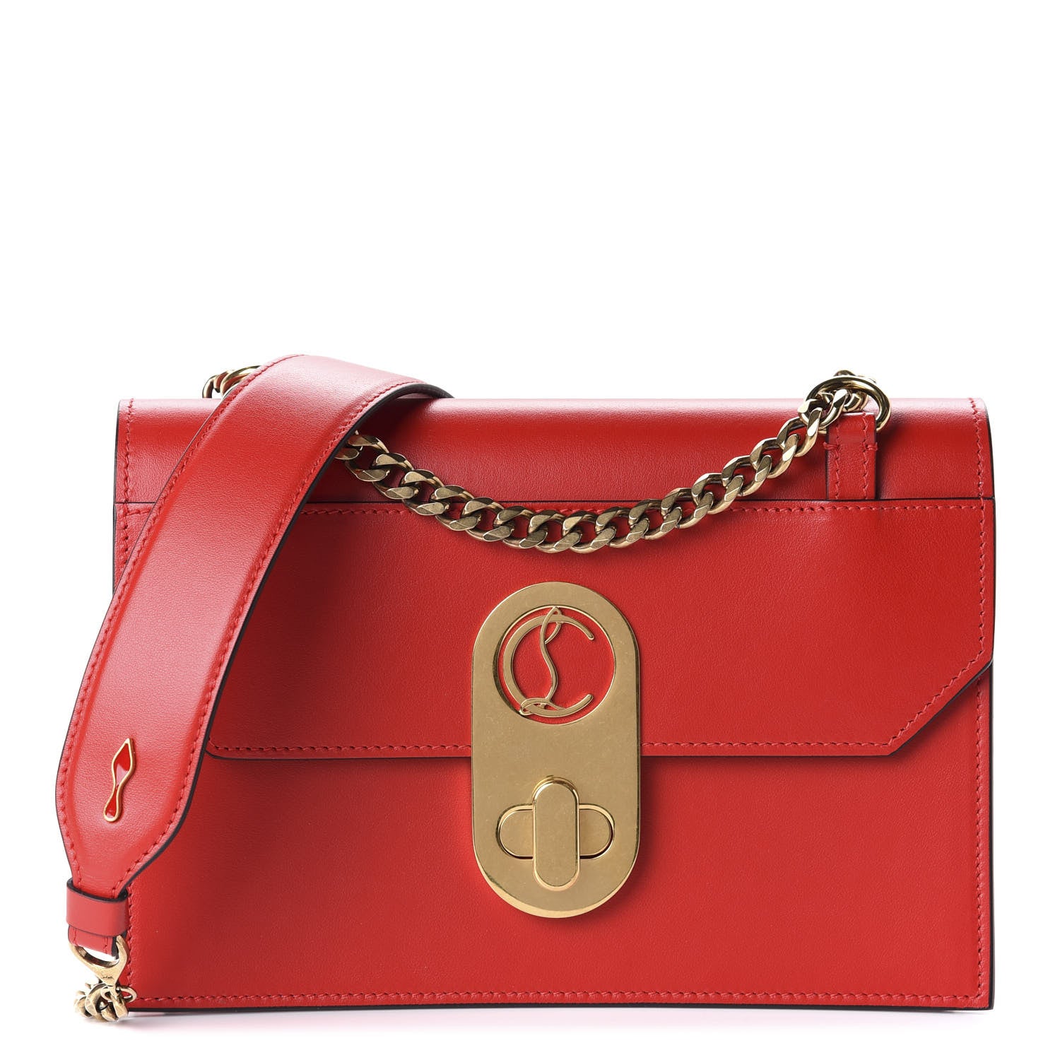 Christian Louboutin Calfskin Small Elisa Shoulder Bag Loubi 1 of 13