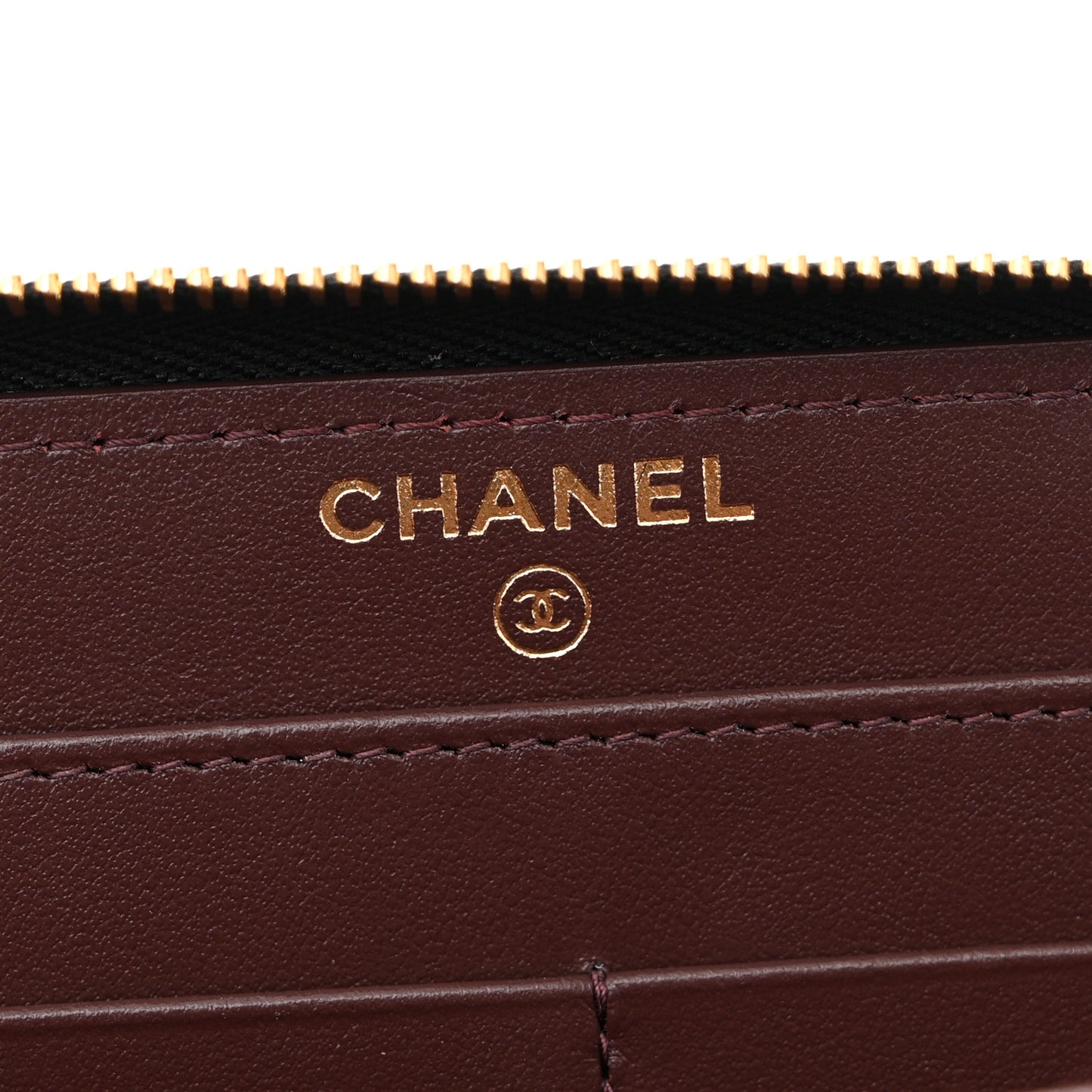 Caviar Quilted Large Gusset Zip Around Wallet Black