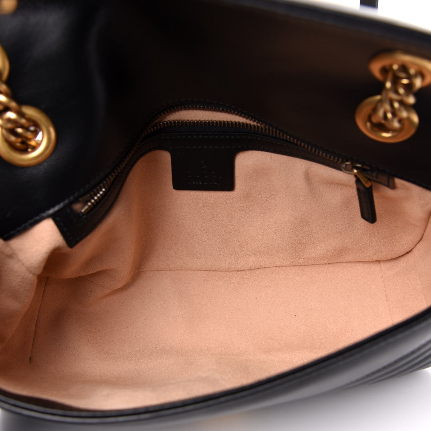Calfskin Matelasse Small GG Marmont Shoulder Bag Black