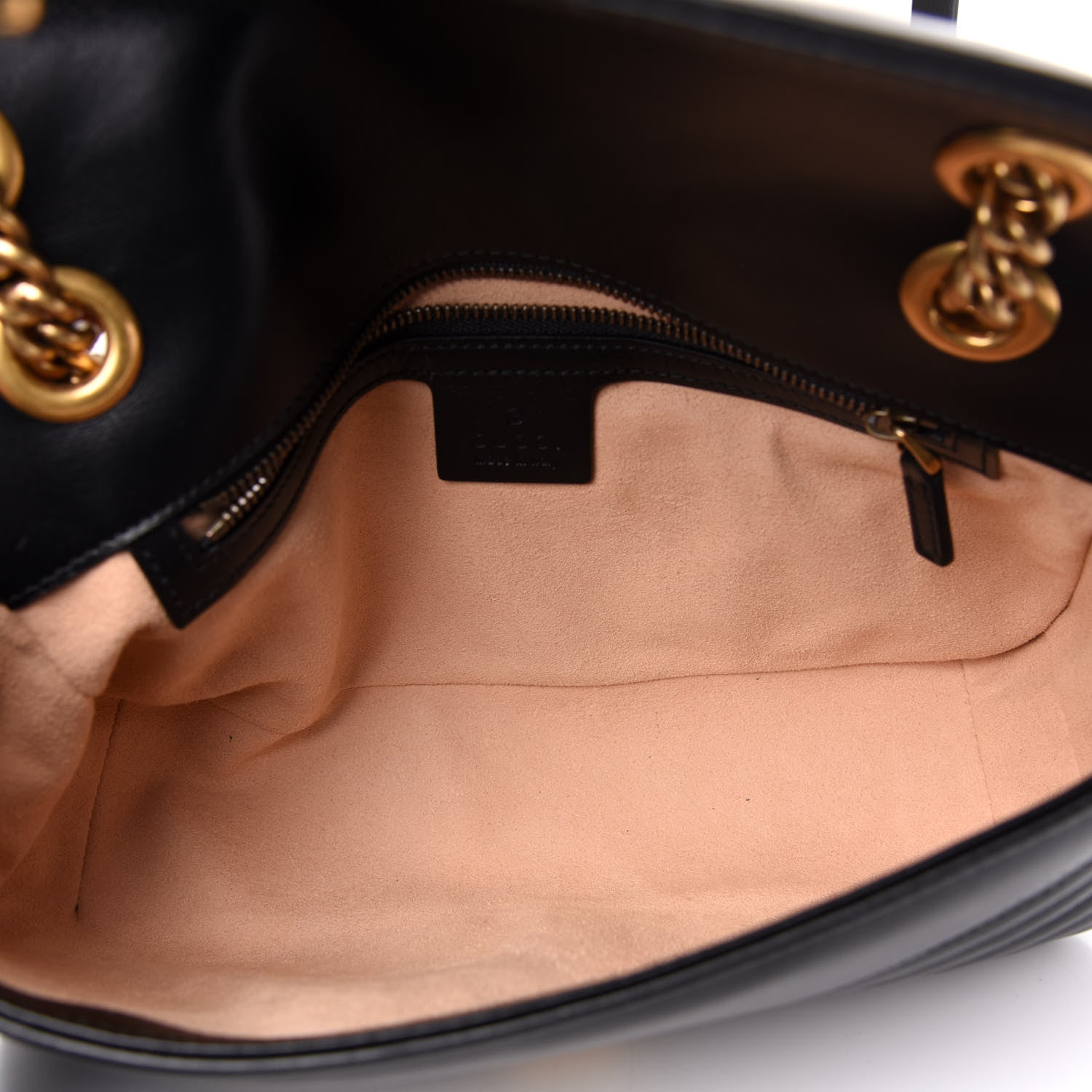Gucci Calfskin Matelasse Small GG Marmont Shoulder Bag Black 5 of 12