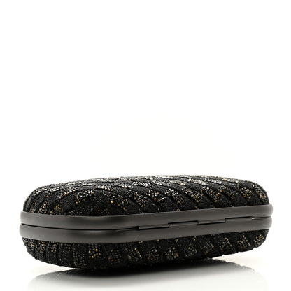 Bottega Veneta Crystal Bead Embellished Intrecciato Knot Clutch Black 4 of 6