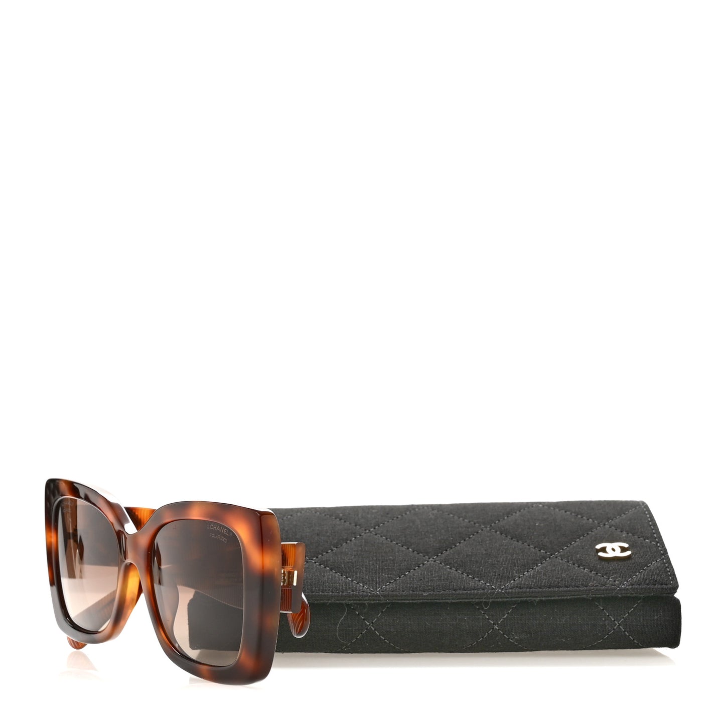 Square Polarized CC Sunglasses 5494-A Tortoise Brown
