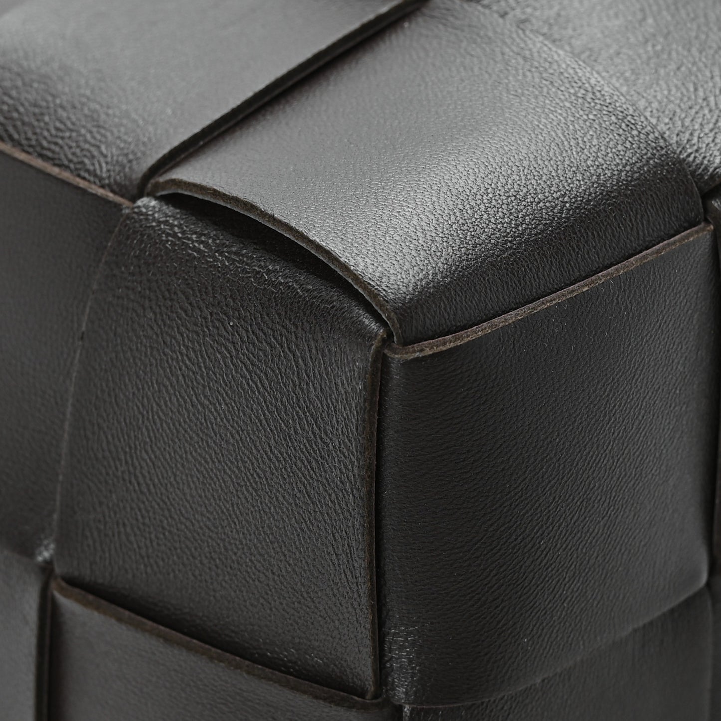 Nappa Maxi Intrecciato Cassette Bucket Bag Black