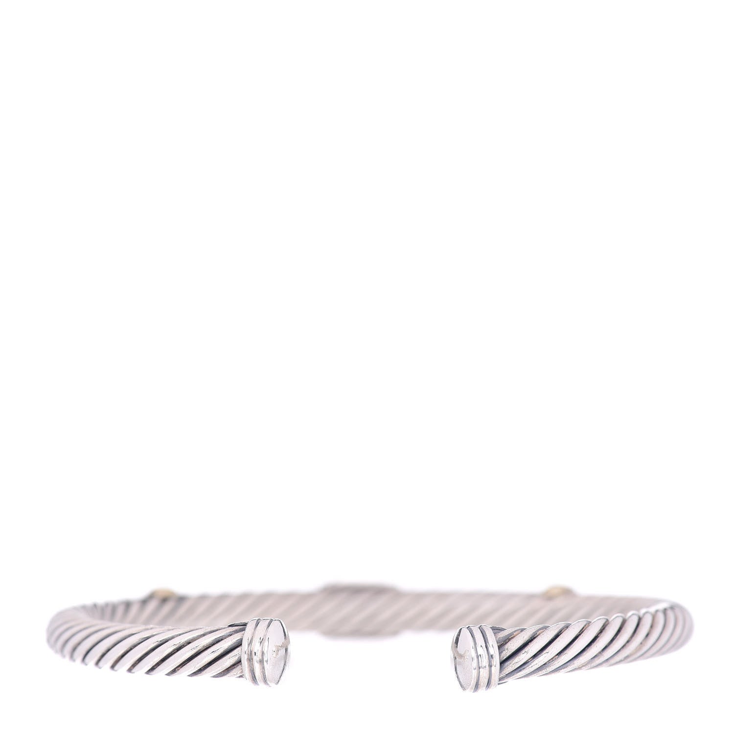 David Yurman Sterling Silver 14K Yellow Gold Iolite Tourmaline 5mm Renaissance Bracelet 3 of 4