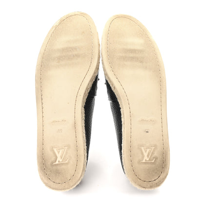 Louis Vuitton Calfskin Tropical Bloom Espadrille Flat 40 Black 6 of 9