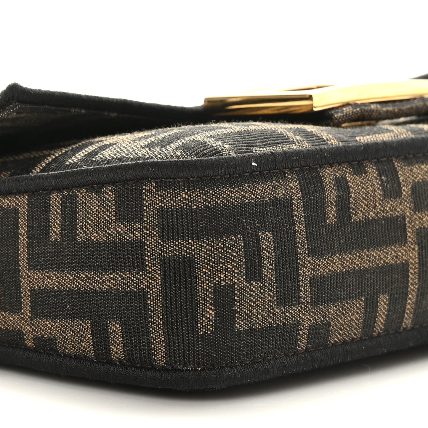 Fabric Jacquard FF 1974 Mini Baguette Tobacco Moro Black