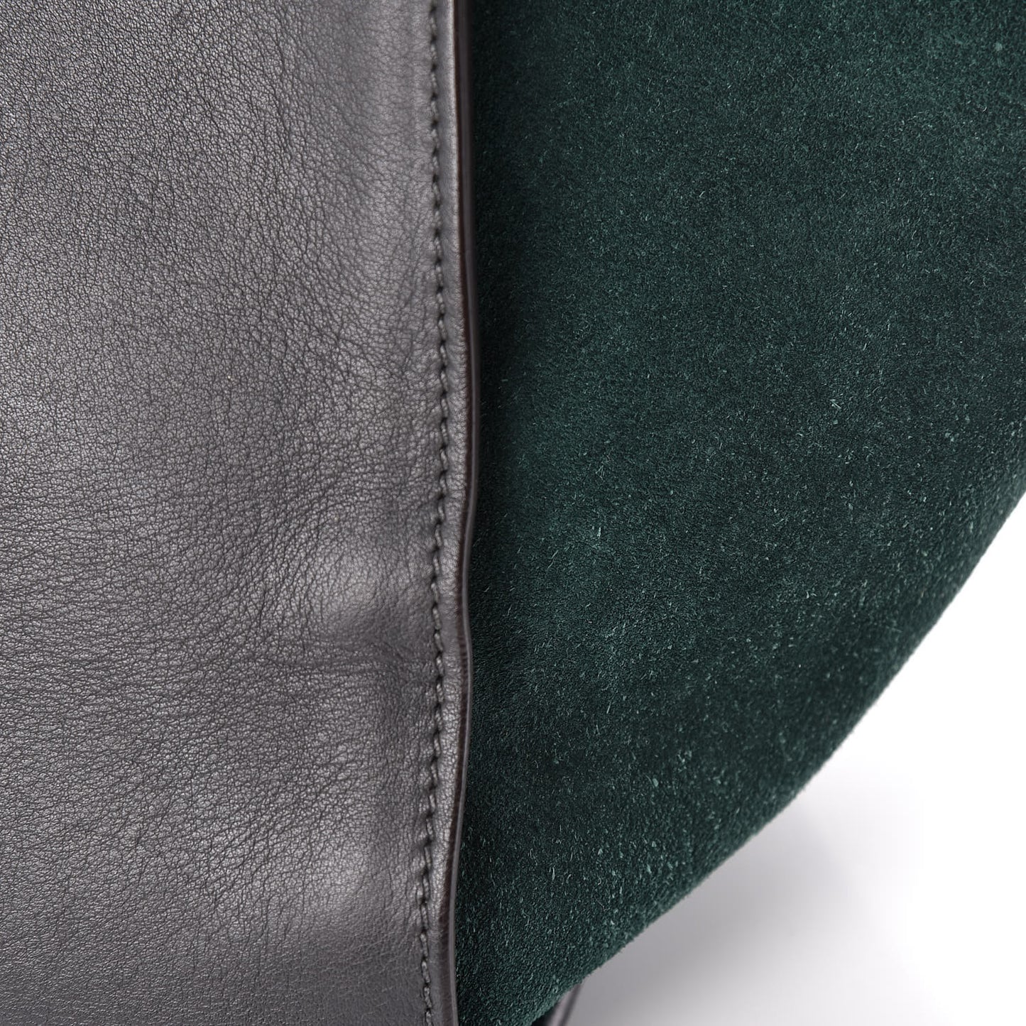 Smooth Calfskin Suede Medium Tri-Color Trapeze Green Burgundy